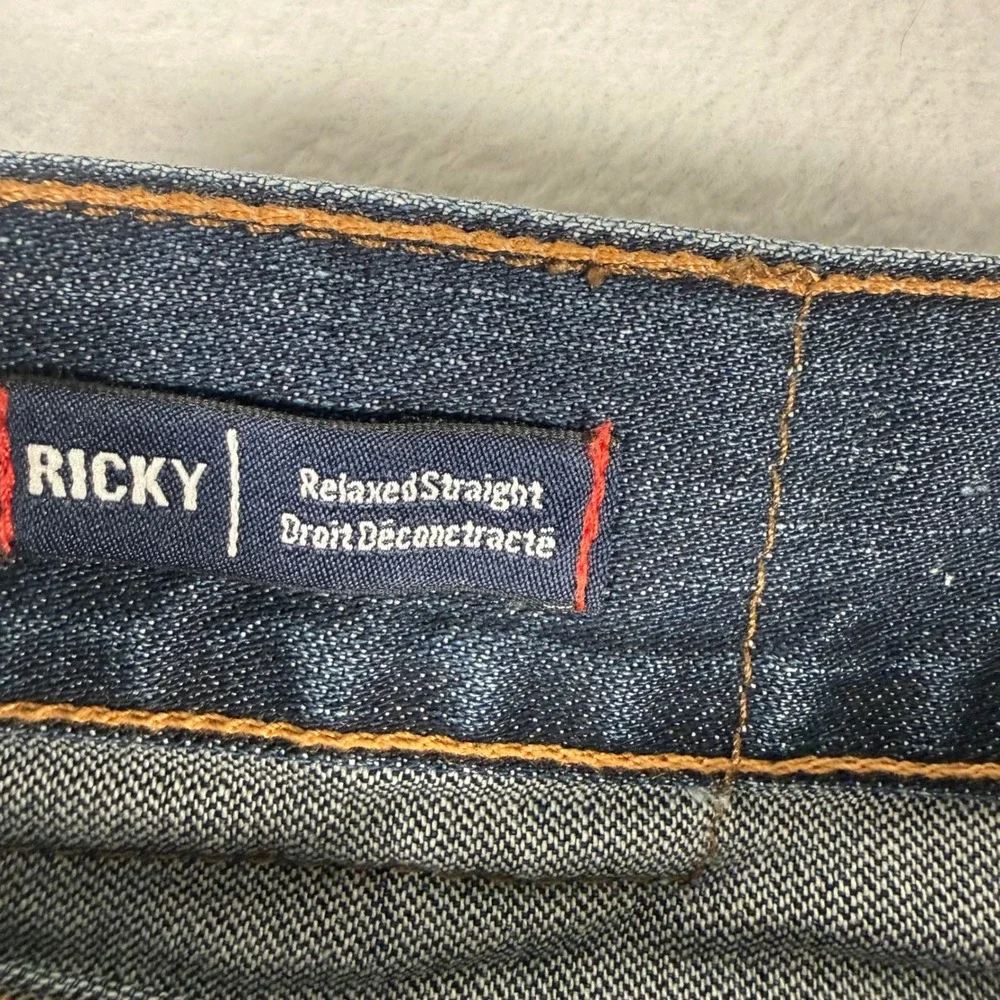 True Religion Ricky Jeans Mens 31 Dark Wash Denim Relaxed Straight Y2K Horseshoe
